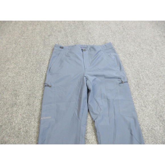Patagonia Simul Alpine Pants Womens 12 Blue Hiking Softshell Outdoor Zip Pocket - Picture 3 of 16